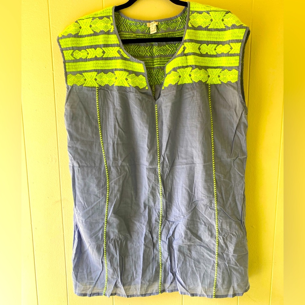 J Crew Cotton Embroidered coverup